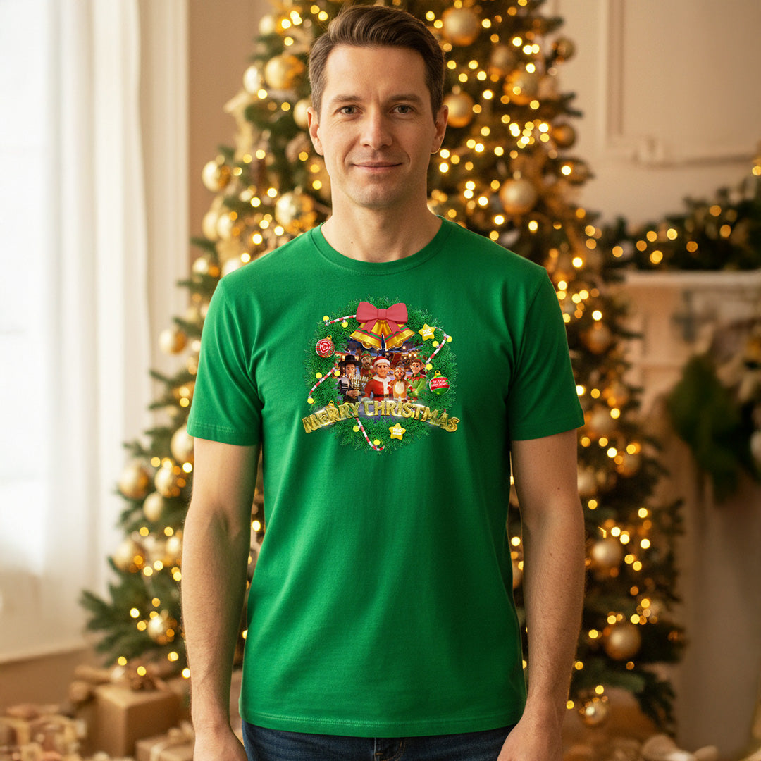 Merry Christmas PBD Podcast Team Red & Green Short Sleeve T-Shirt