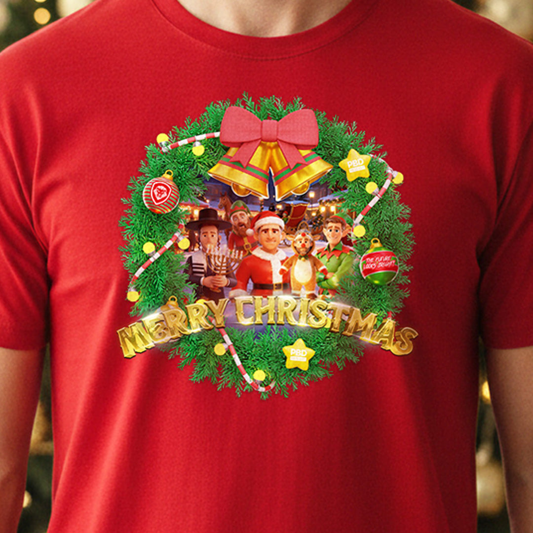 Merry Christmas PBD Podcast Team Red & Green Short Sleeve T-Shirt