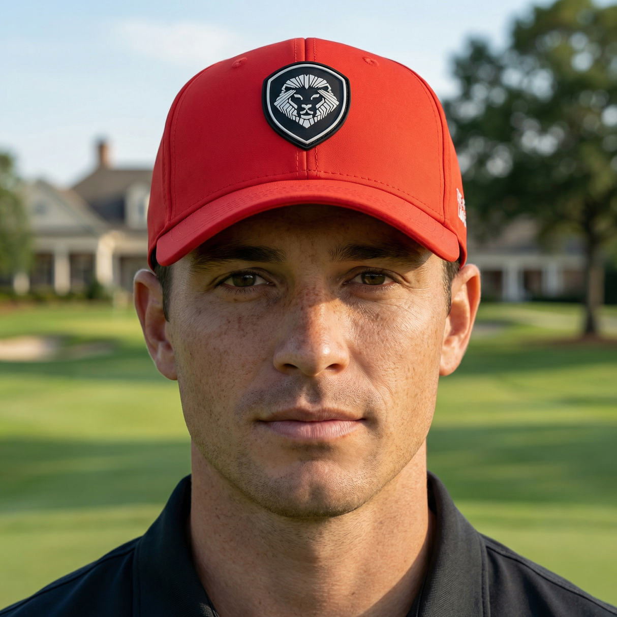 VT Shield Logo Future Looks Bright Red & Black Flex Fit Hat