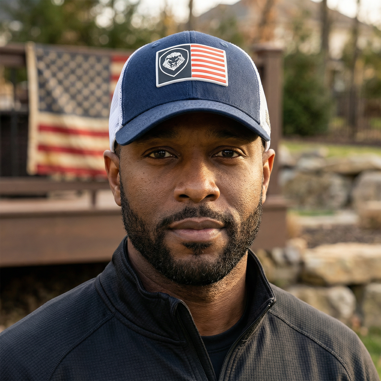 Valuetainment Flag Future Looks Bright Trucker Hat