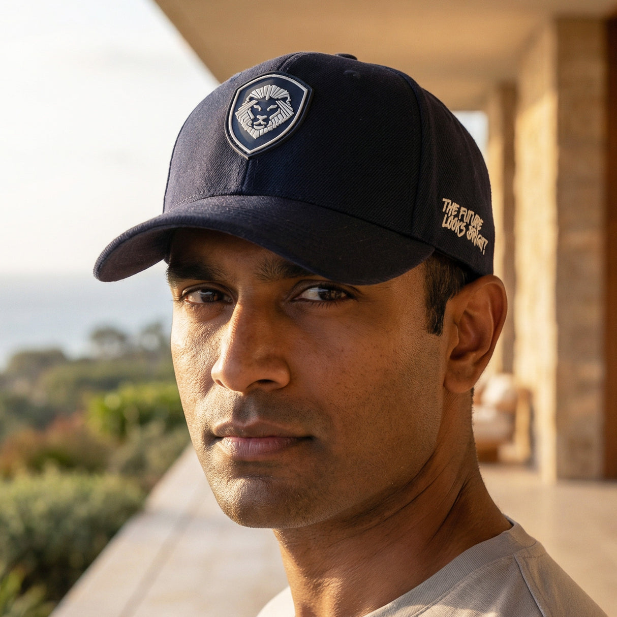 VT Shield Logo Future Looks Bright Navy Snapback Hat