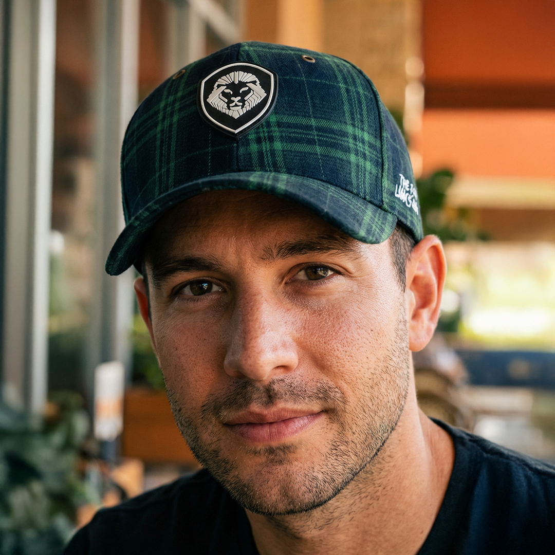 VT Shield logo Green Tartan Plaid Future Looks Bright Snapback Hat