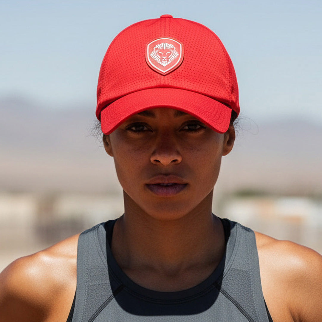 VT Shield Future Looks Bright Red Velcro Performance Perforated Hat