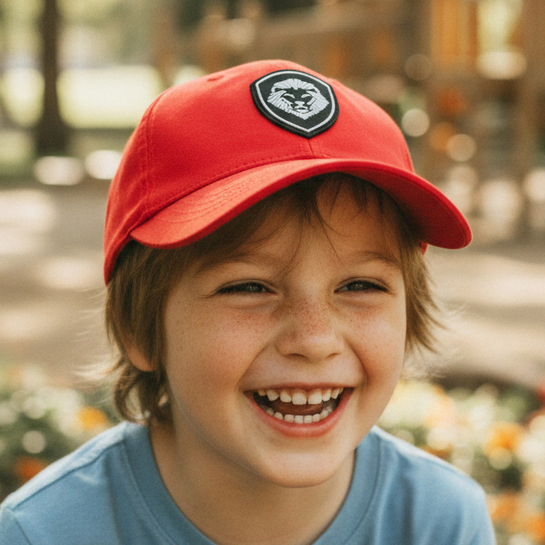 Kids VT Shield Logo Future Looks Bright Red Snapback Hat