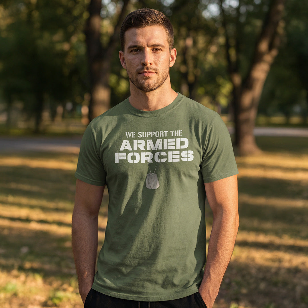 Army Green Armed Forces Short Sleeve T-Shirt