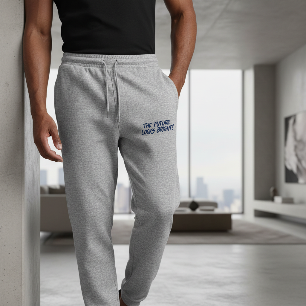 Future Looks Bright Heather Grey Performance Jogger Sweat Pants