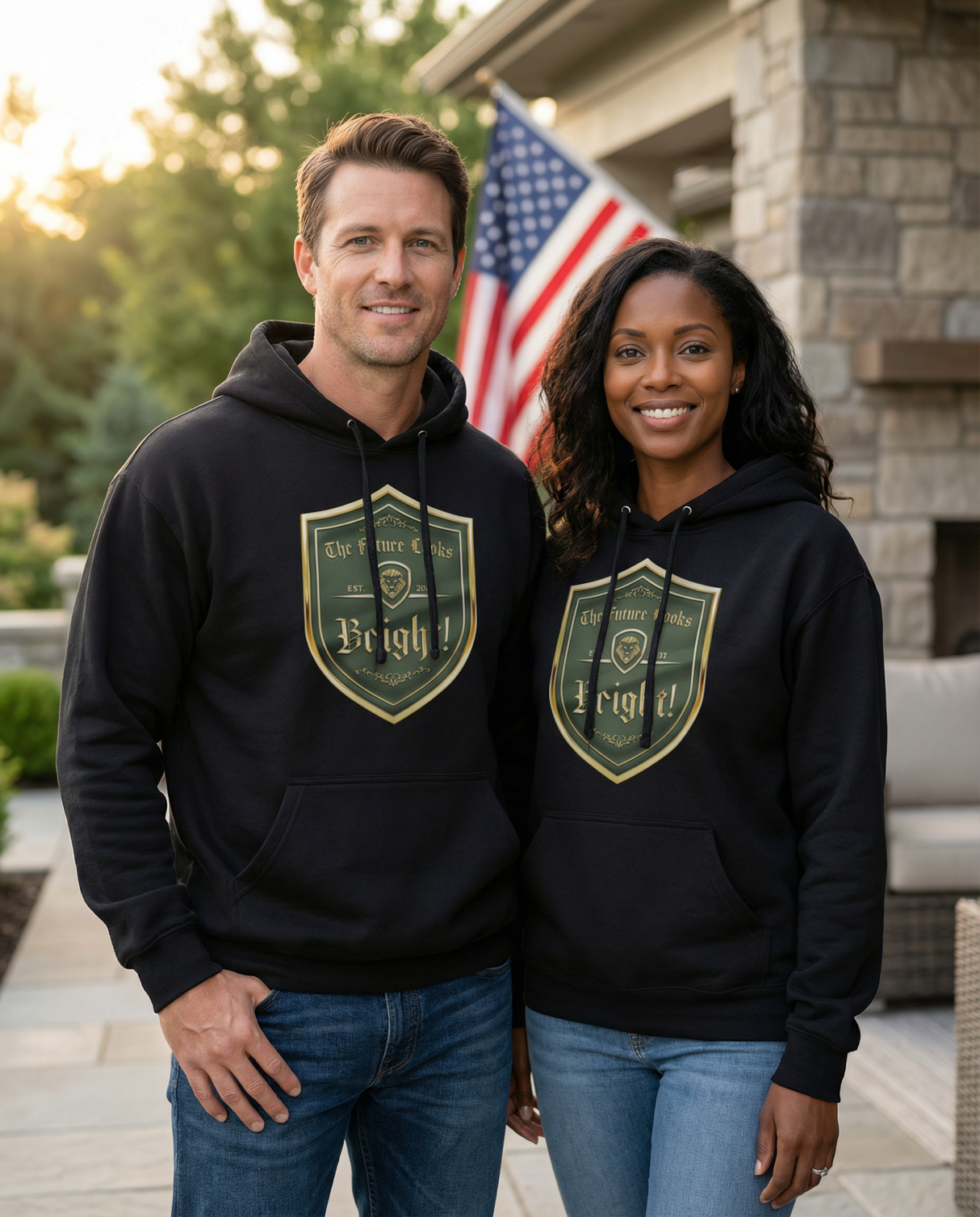 Future Looks Bright Visionary Crest Black Hoodie