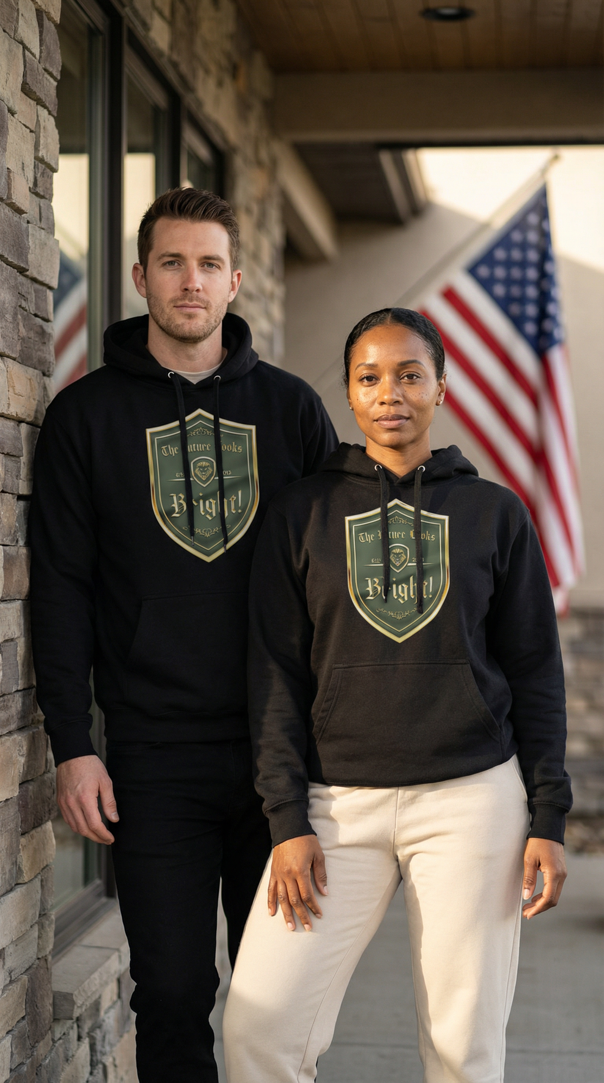 Future Looks Bright Visionary Crest Black Hoodie