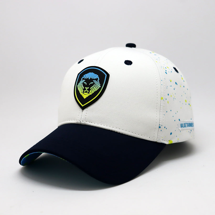 Future Looks Bright Lion Shield Navy and White Speckled Snapback Hat