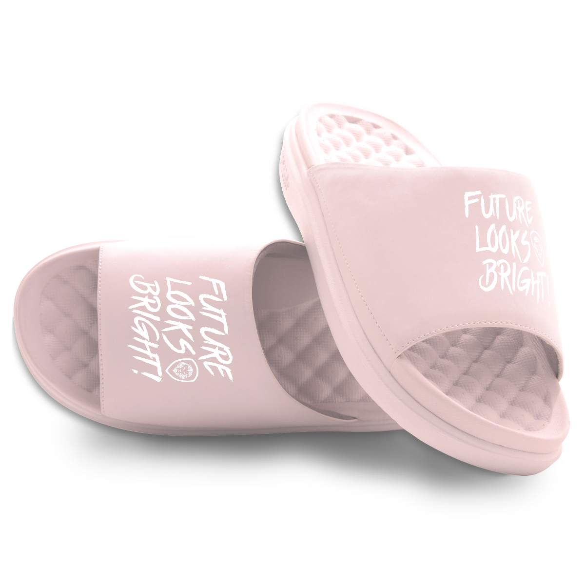 Women's Future Looks Bright Powder Pink Slides