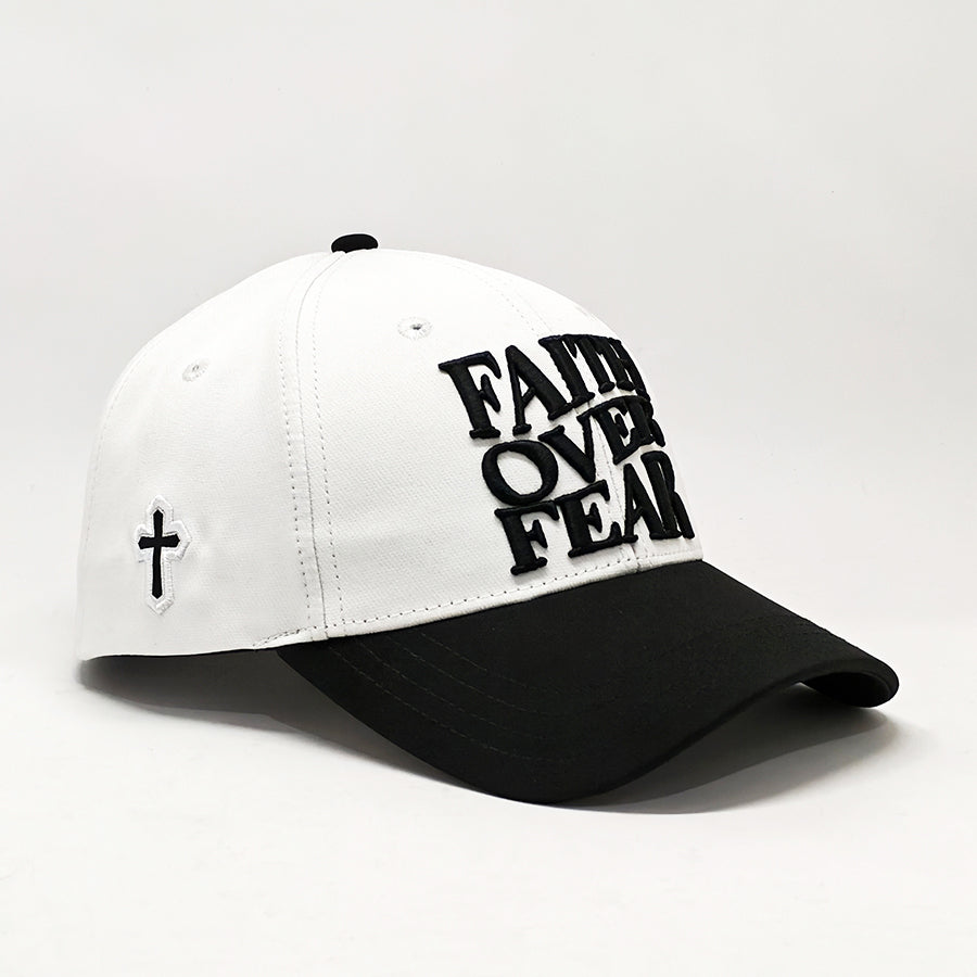 Faith over Fear Hebrews 11:1 White and Black Dual Tone Snapback Hat