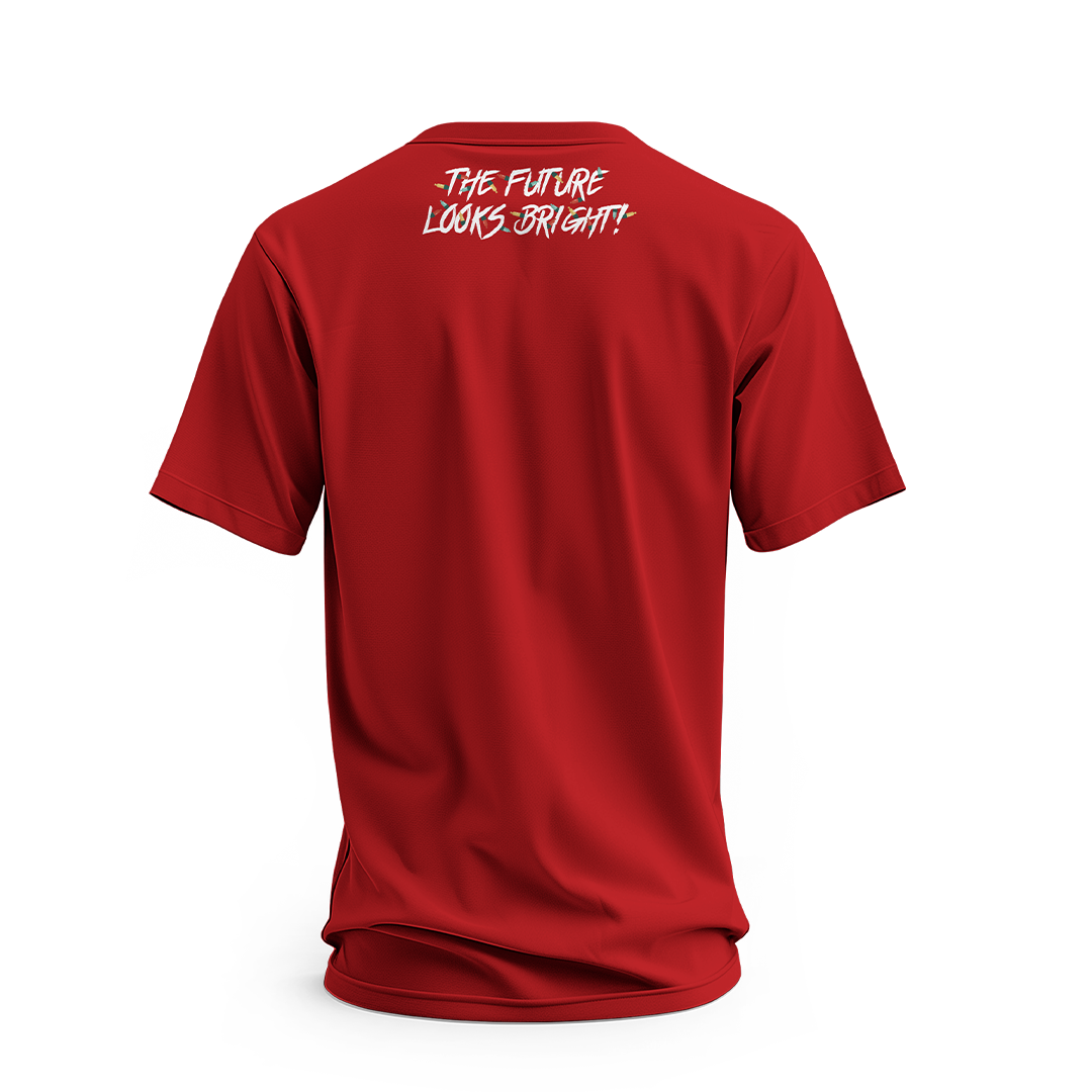 Future Looks Bright Red Christmas Short Sleeve T-Shirt