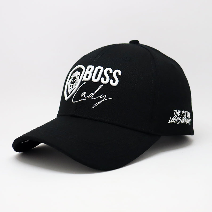 Future Looks Bright Boss Lady Black and White Snapback