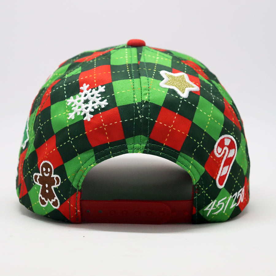 Future Looks Bright Christmas Argyle Lion Shield Snapback Hat