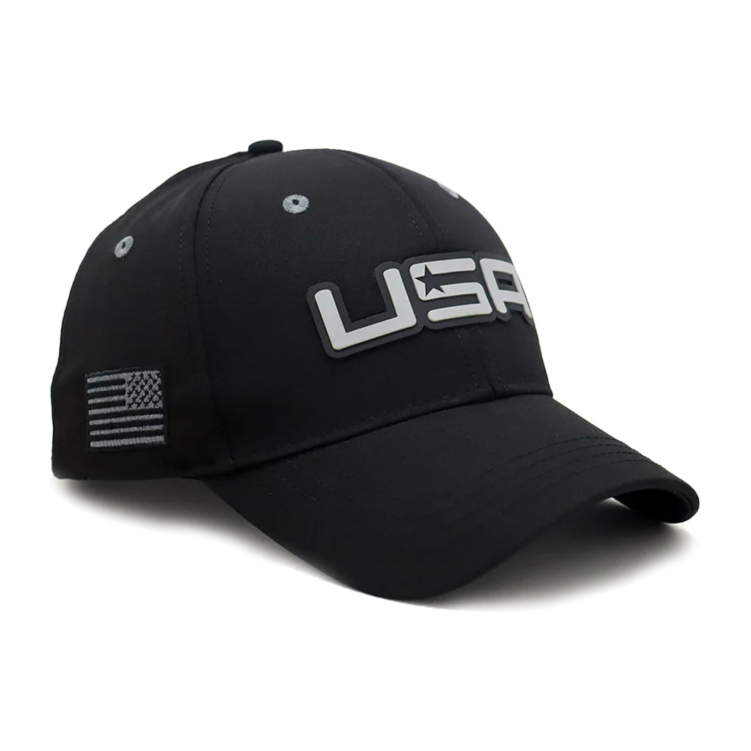 Future Looks Bright USA Black and Gray Rubber Patch Snapback Hat
