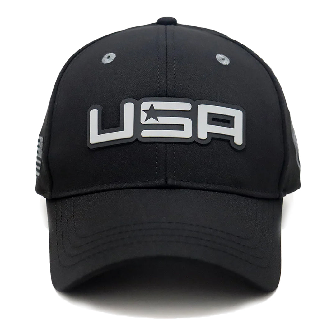 Future Looks Bright USA Black and Gray Rubber Patch Snapback Hat