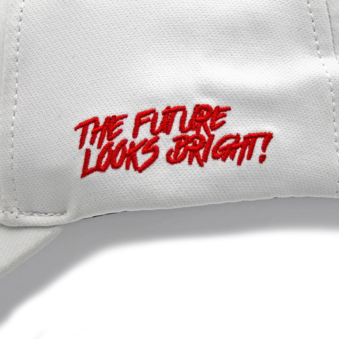 USA Retro Future Looks Bright White Snapback Hat