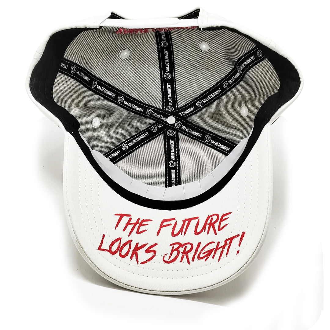 USA Retro Future Looks Bright White Snapback Hat