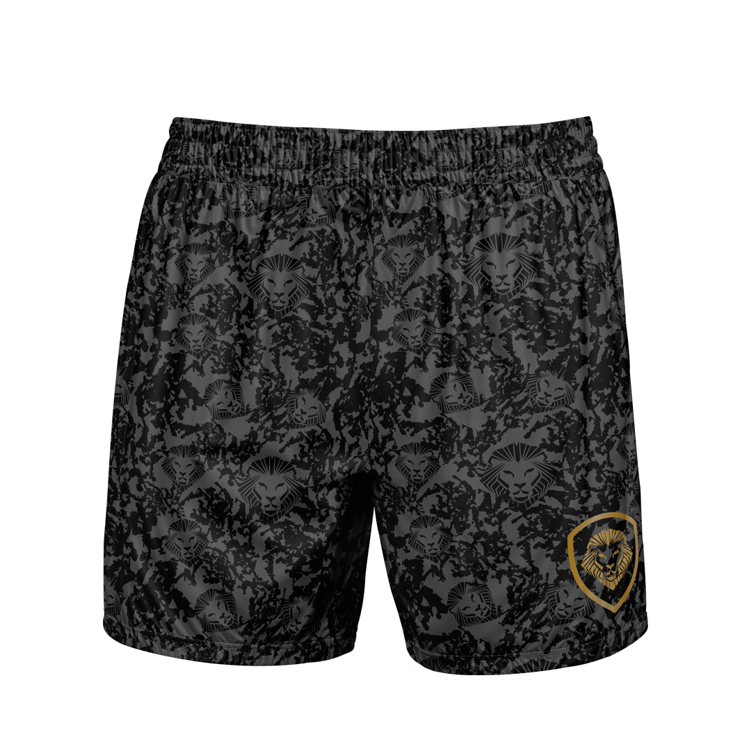Men's Lion Shield Charcoal Grey Performance Shorts