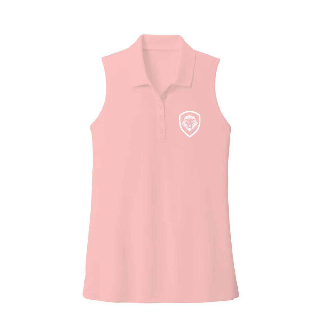 Women's Future Looks Bright Solid Blush Performance Sleeveless Polo