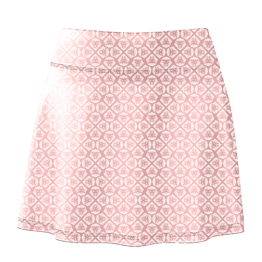 Women's Future Looks Bright Blush Lion Pattern Print Performance Skort