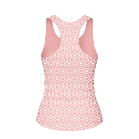 Women's Future Looks Bright Blush Lion Pattern Print Performance Midi Tank