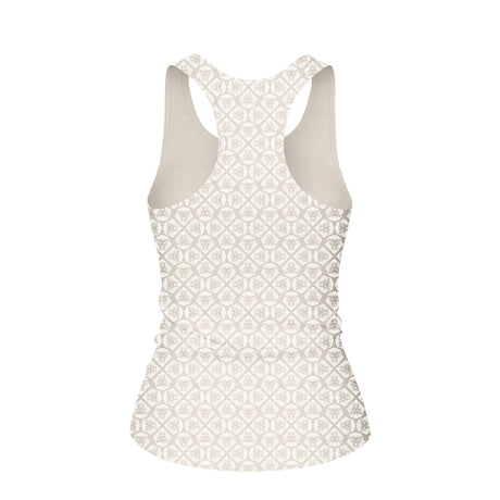 Women's Future Looks Bright Coconut Cream Lion Pattern Print Performance Midi Tank