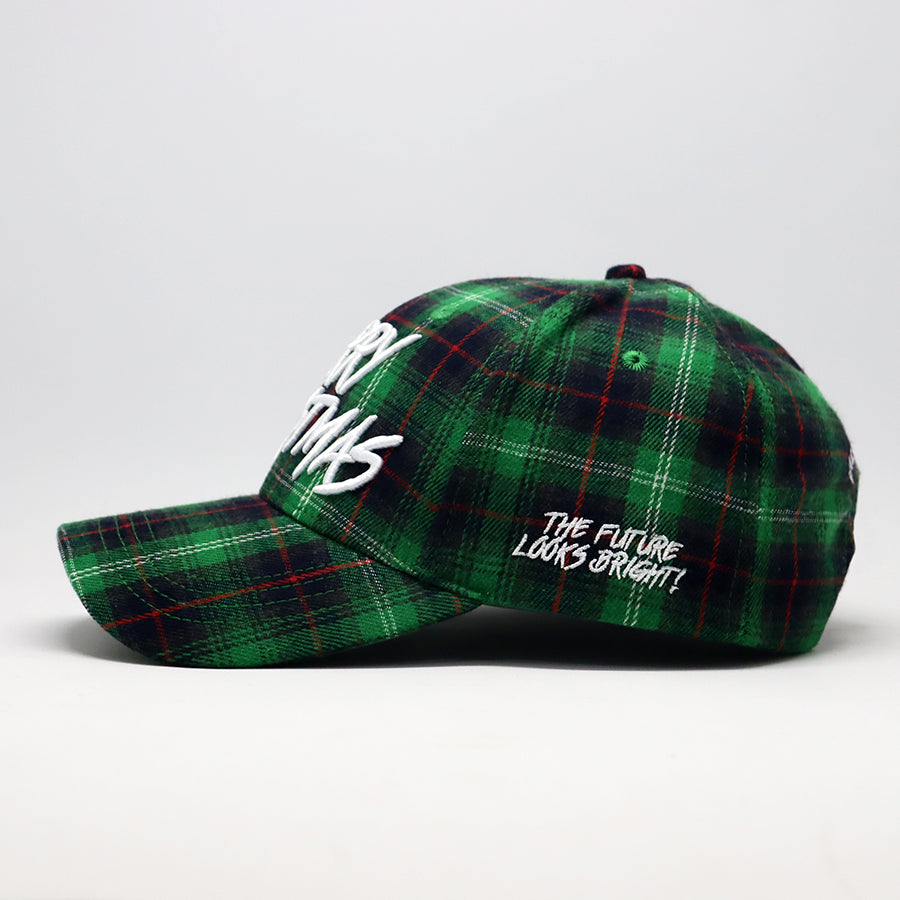 **Limited Edition** 1 of 250 Merry Christmas Green Flannel Plaid Snapback Hat