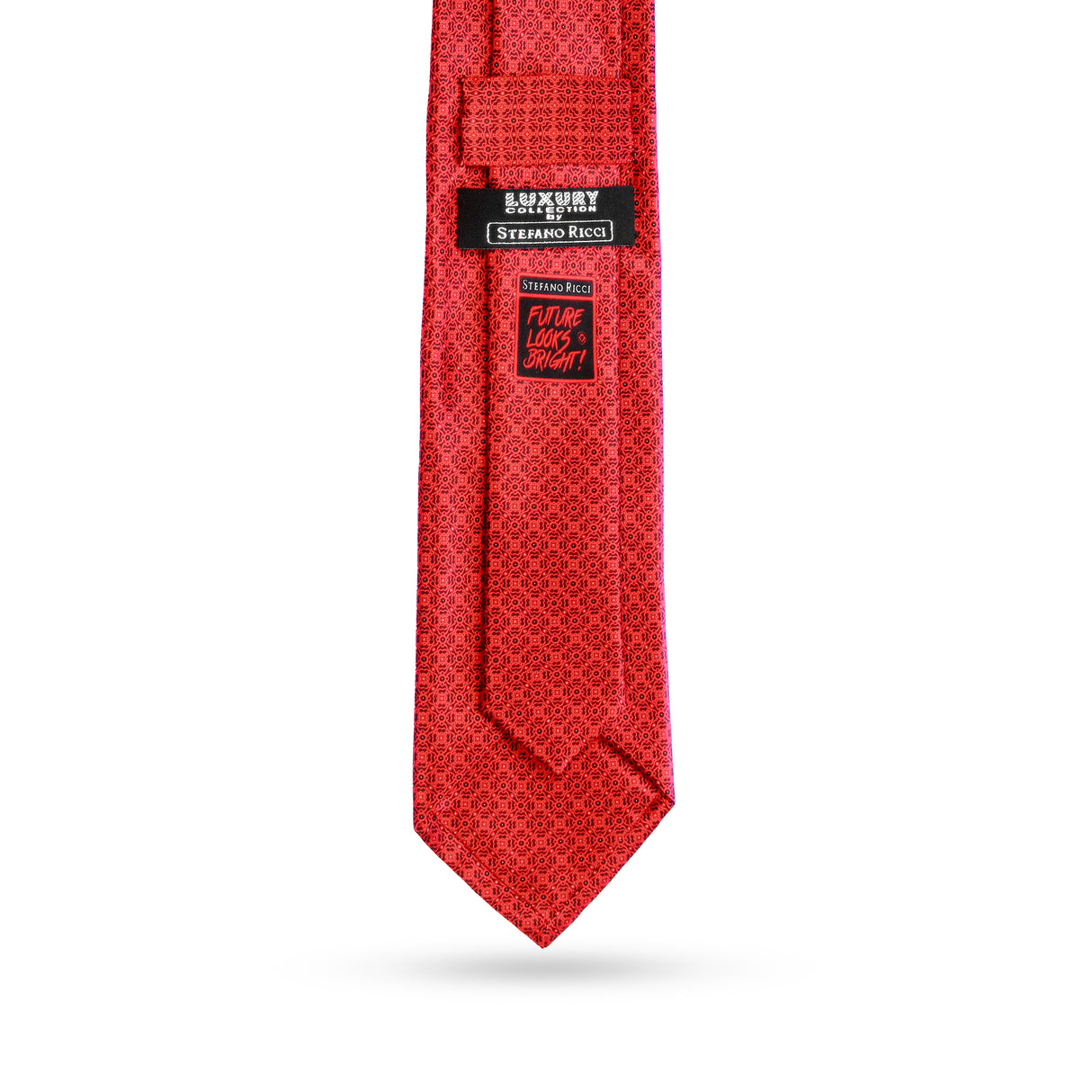 Valuetainment Stefano Ricci Red & Black Center Lion Shield Luxury Tie **Limited Edition 1 of 50**