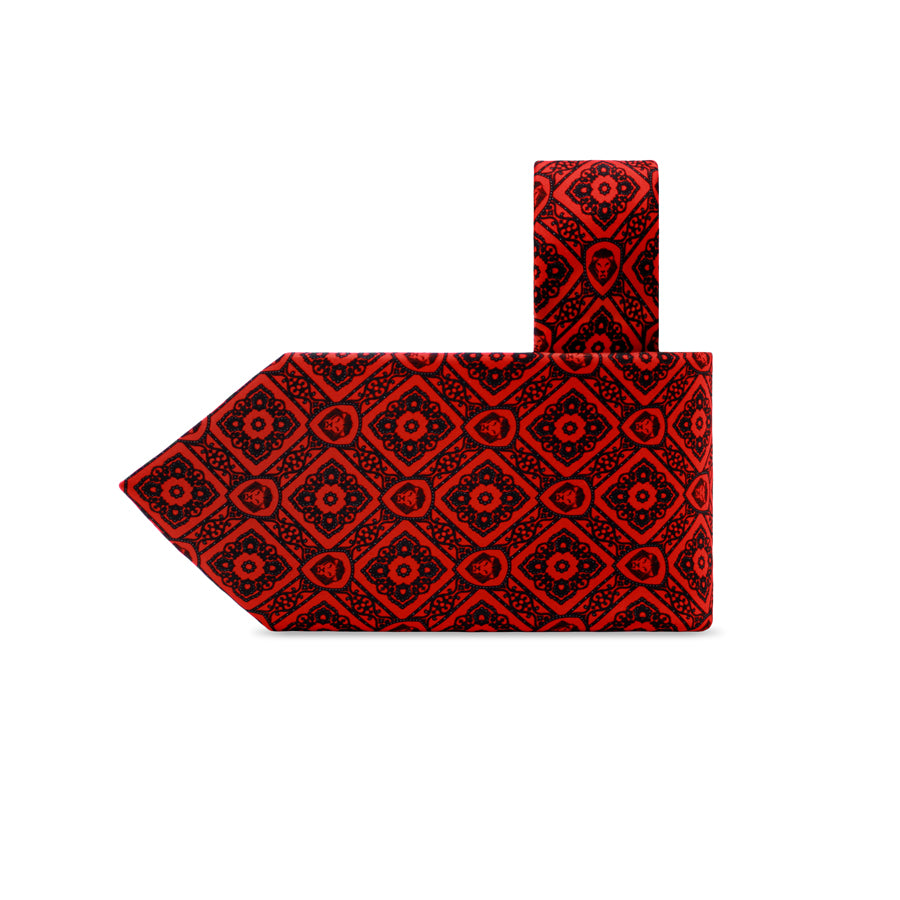 Limited Edition - Valuetainment x Stefano Ricci Red & Black Lion Shield Luxury Tie