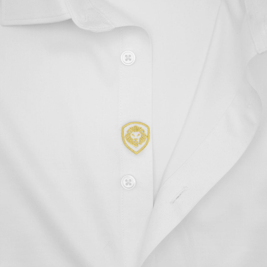 Valuetainment Men's Solid White Tencel Long Sleeve Button Down Shirt (Classic Fit)