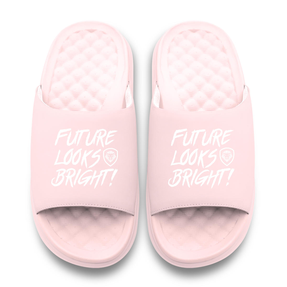 Women's Future Looks Bright Powder Pink Slides