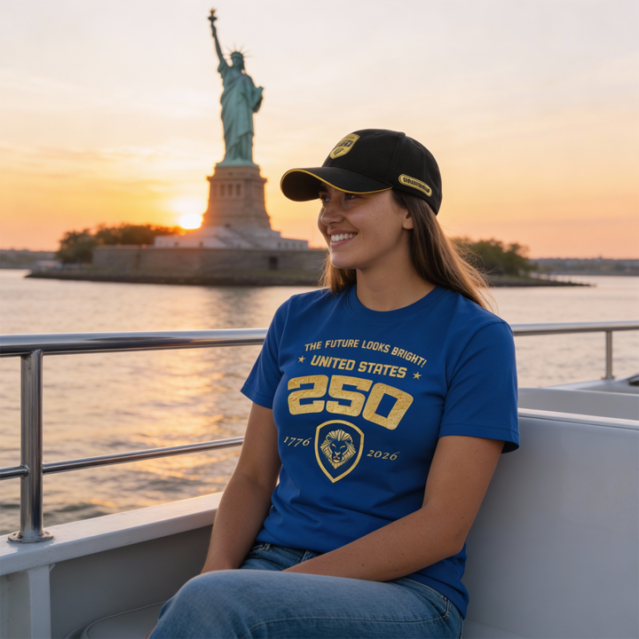 Women's Future Looks Bright USA 250 Gold Short Sleeve T-Shirt