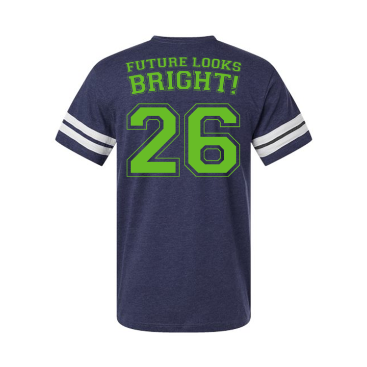 Future Looks Bright 26 Navy Lime Sports Short Sleeve Tee