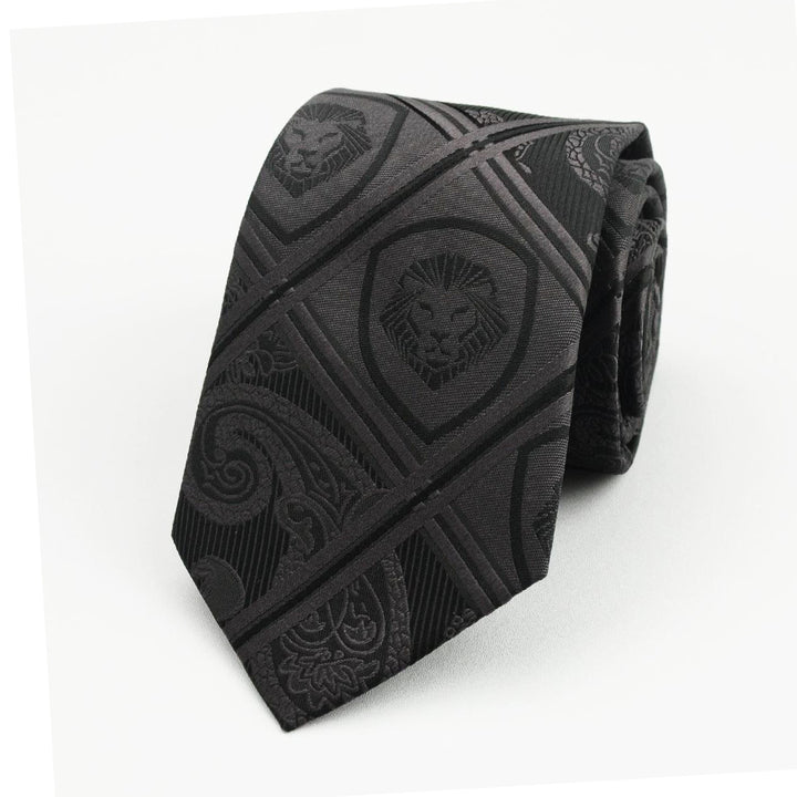 Valuetainment Soft Black Premium Tie and Pocket Square Set