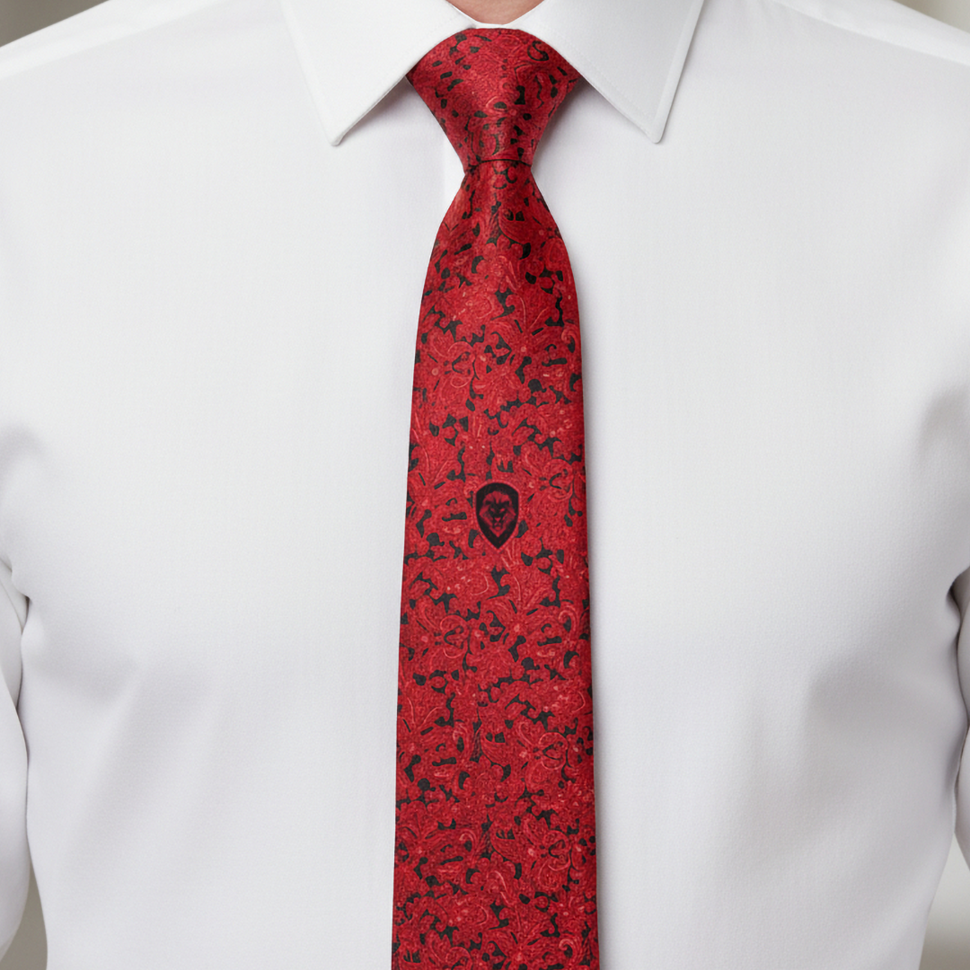 Limited Edition - Valuetainment x Stefano Ricci Red & Black Luxury Paisley Tie (1 of 100)