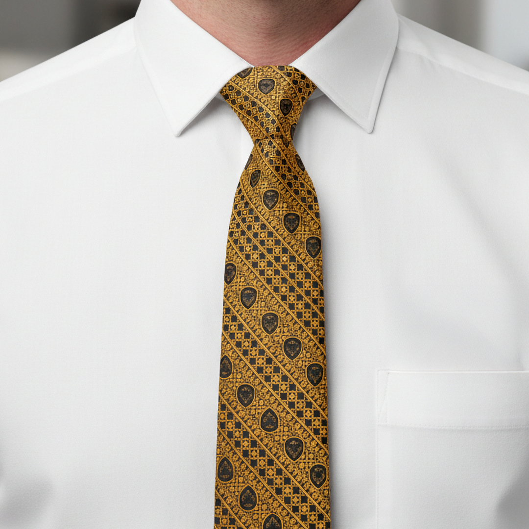 Limited Edition - Valuetainment x Stefano Ricci Yellow & Black Luxury Tie