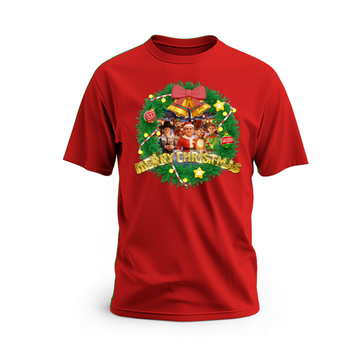 Merry Christmas PBD Podcast Team Red & Green Short Sleeve T-Shirt