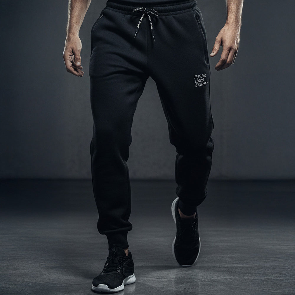 Men's Future Looks Bright White Lion Shield Premium Jogger Pants