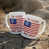 Future Looks Bright VT Americana Flag Mug