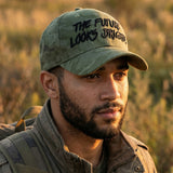 VT Shield Logo Future Looks Bright Army Green Textured Snapback Hat