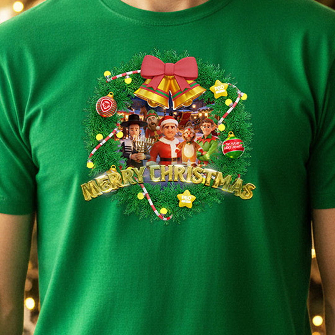 Merry Christmas PBD Podcast Team Red & Green Short Sleeve T-Shirt