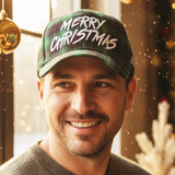 **Limited Edition** 1 of 250 Merry Christmas Green Flannel Plaid Snapback Hat