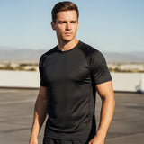 Future Looks Bright Black on Black Performance Short Sleeve T-Shirt