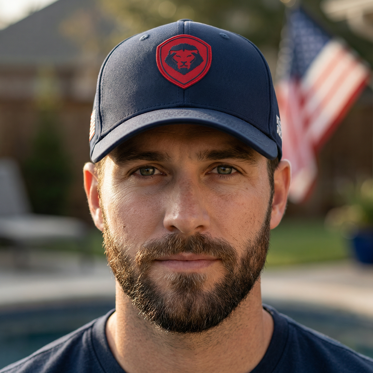 FLB Navy USA Flag Hat