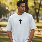 Men's Faith Over Fear VT White and Black Short Sleeve T-Shirt