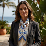 Future Looks Bright Blue Muse 100% Premium Silk Scarf 38" x 38"