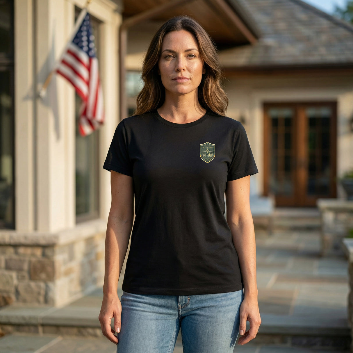 Women's Future Looks Bright Visionary Crest Short Sleeve T-Shirt