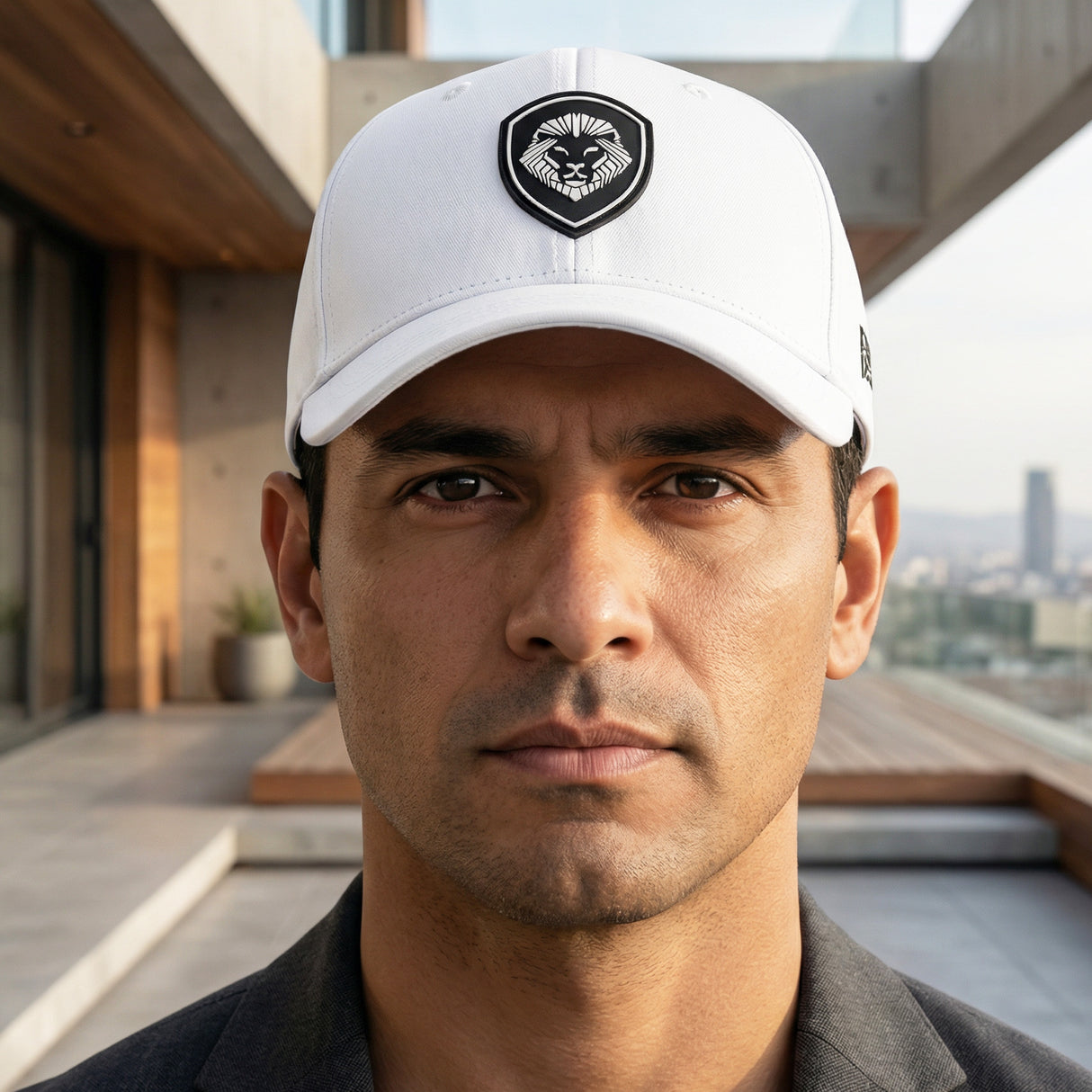 VT Shield Logo Future Looks Bright White & Black Flex Fit Hat