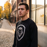 Valuetainment Black Raised Print Performance Crewneck Sweatshirt